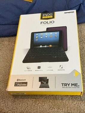 Folio Bluetooth Keyboard Case for iPad mini - Purple